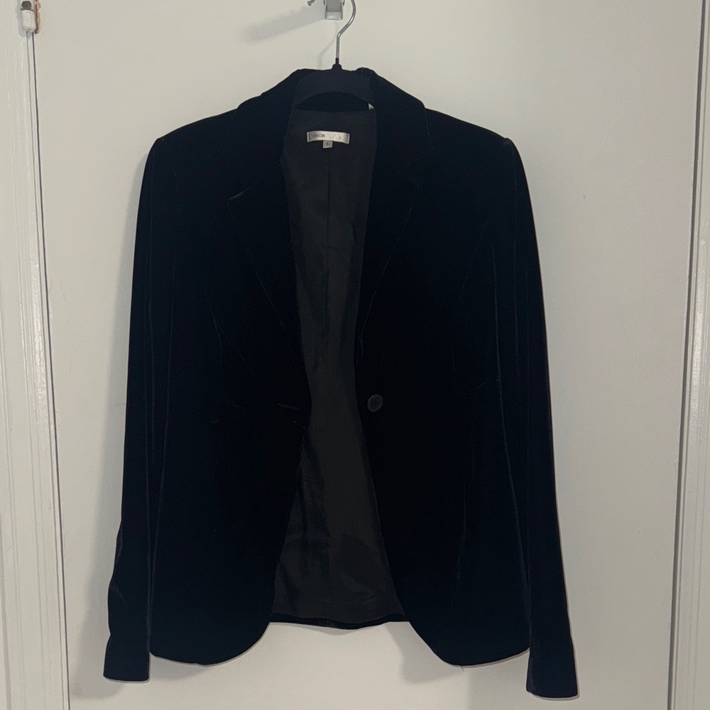 Vince Black Velvet Women's Blazer